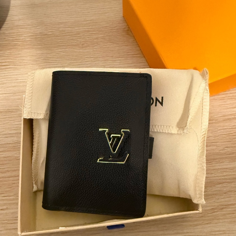 Louis Vuitton Black and Gold Card Holder